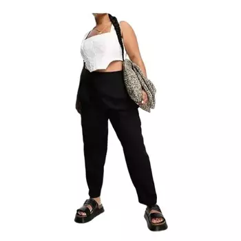Элегантные зауженные брюки Asos Design Curve, черный