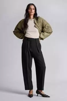 Элегантные зауженные брюки и другие истории H&M, черный