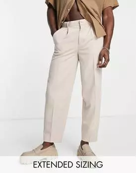 Элегантные зауженные брюки оверсайз с камнем ASOS DESIGN