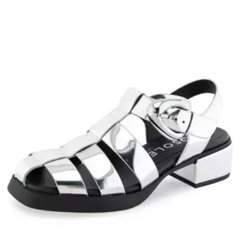 Элегантные женские сандалии-рыбаки Aerosoles, цвет silver mirror metal