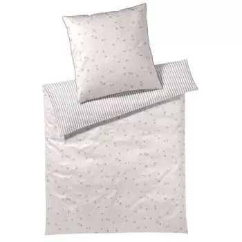 Элегантный атласный чехол Mako, одинарный Fleurs, цвет Greige, размер 80x80см Elegante