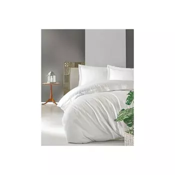 Элегантный атласный Комплект постельного белья из хлопковой коробки - белый