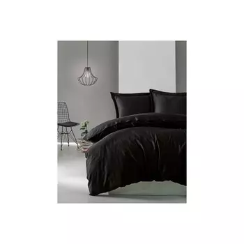 Элегантный атласный Комплект постельного белья из хлопковой коробки - черный