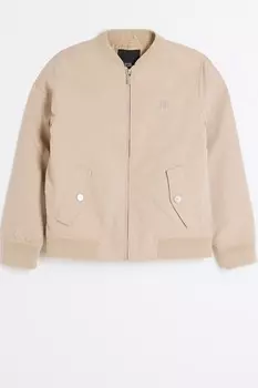 Элегантный бомбер для мальчика River Island, бежевый