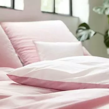 Элегантный чехол на подушку из батиста Mako Softie индивидуального цвета розовый размер 40х80см Elegante