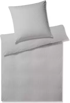 Элегантный чехол на подушку из трикотажа Mako индивидуально Solid Stripe серого цвета, размер 70x90см Elegante