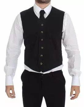Элегантный черный жилет Dolce & Gabbana