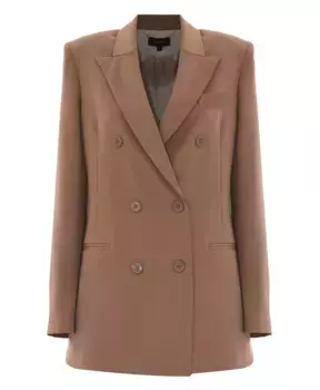 Элегантный двубортный пиджак с прорезными карманами. Kocca, бежевый