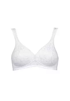 Элегантный хлопковый бюстгальтер без косточек Triumph, белый