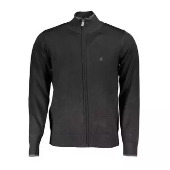 Элегантный кардиган на молнии с длинными рукавами и вышивкой U.S. Polo, черный