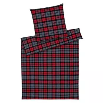 Элегантный комплект мягкого фланелевого постельного белья Sheffield цвет красный размер 200х200+2х80х80 Elegante