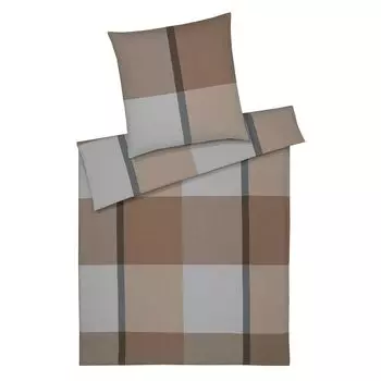 Элегантный комплект мягкого фланелевого постельного белья Berkeley цвета Camel, размер 240х220+2х80х80 Elegante