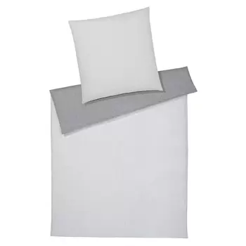 Элегантный комплект мягкого фланелевого постельного белья Нежный цвет серебро размер 135х200+80х80 Elegante