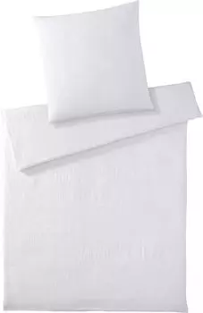 Элегантный комплект муслинового постельного белья Гладкий цвет белый размер 140х220+70х90см Elegante