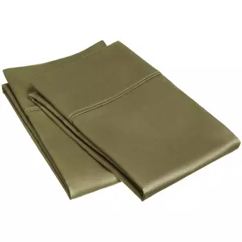 Элегантный комплект однотонных наволочек из превосходного твердого египетского хлопка плотностью 400 нитей Superior, цвет Sage