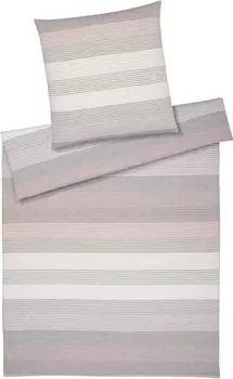 Элегантный комплект полульняного постельного белья Фьорд цвет ягода размер 140х200+70х90см Elegante