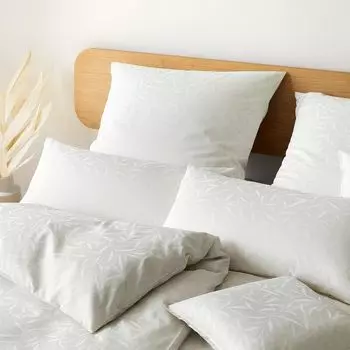 Элегантный комплект постельного белья из сатина Mako Muriel цвет натуральный размер 155х220+80х80 Elegante