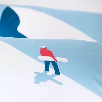 Элегантный комплект постельного белья из сатина мако Joyride color signal красный размер 155х200+80х80 Elegante