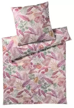 Элегантный комплект постельного белья из сатина Mako Barbados цвет розовый размер 155х220+80х80 Elegante