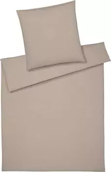 Элегантный комплект постельного белья из стираного хлопка цвета мускатный орех, размер 140х200+70х90см Elegante