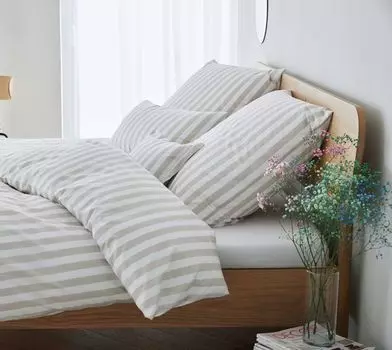 Элегантный комплект постельного белья из перкаля Lido цвет Глина размер 200х220см+80х80 Elegante