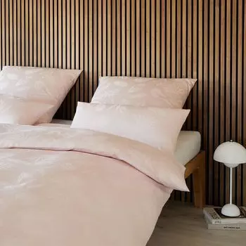 Элегантный комплект постельного белья из сатина Mako Garden цвет роза размер 200х200+2х40х80 Elegante