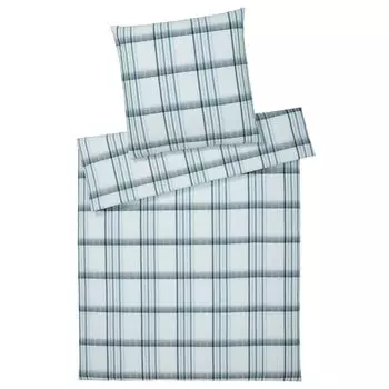 Элегантный комплект постельного белья из хлопчатобумажной ткани 7085 Sams цвет морской волны размер 155х220см+40х80 Elegante