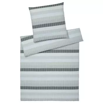 Элегантный комплект постельного белья из сирсакера 7086 Gotland цвет серо-песочный размер 200х200см+2х40х80 Elegante