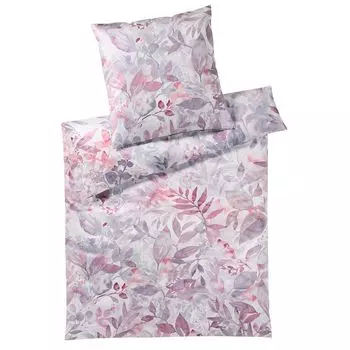 Элегантный комплект постельного белья из шелкового сатина 2357 смесовый цвет румяна размер 155х220см+80х80 Elegante