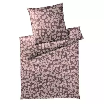 Элегантный комплект постельного белья из сатина Mako Twice винно-красный размер 155х200см+80х80 Elegante