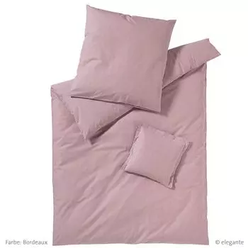 Элегантный комплект постельного белья из сатина Mako Classico 7023 - цвет темно-синий, размер 200х200см+2х80х80 Elegante