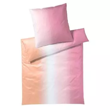 Элегантный комплект постельного белья Mako из сатина Shades цвет розовый размер 200х200+2х80х80 Elegante