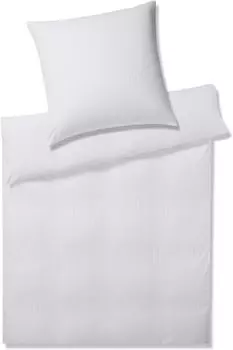 Элегантный комплект постельного белья Mako из трикотажа Solid Stripe цвет белый размер 140х220+70х90см Elegante