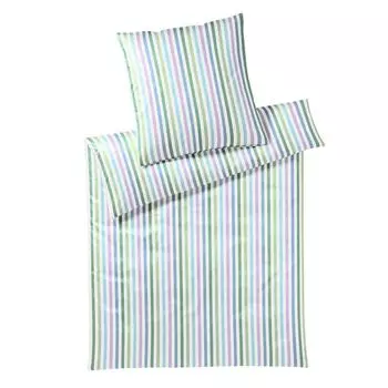 Элегантный комплект постельного белья Mako из батиста Club Soda цвет шалфей размер 155х200+80х80 Elegante