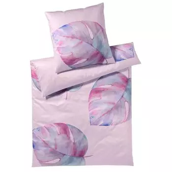 Элегантный комплект постельного белья Mako из сатина 2359 Splendid цвет роза размер 155х220см+40х80 Elegante