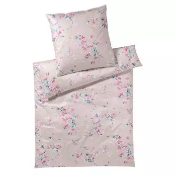 Элегантный комплект постельного белья Mako из батиста Sprinkle color розово-красный размер 155х200+40х80 Elegante