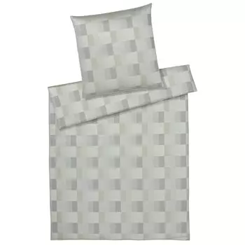 Элегантный комплект постельного белья Mako из сатина Piazza цвет натуральный размер 155х220см+40х80 Elegante