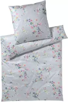 Элегантный комплект постельного белья Mako из батиста 2349 Светлый цвет лаванда размер 135х200см+40х80 Elegante