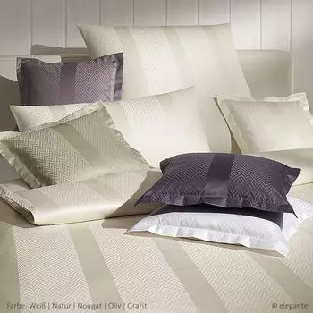 Элегантный комплект постельного белья Mako из сатина Метрополис цвет нуга размер 135х200 см+80х80 Elegante