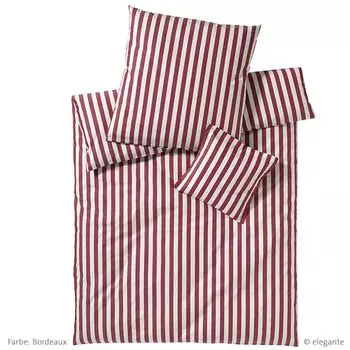 Элегантный комплект постельного белья Mako из сатина Lido 7022 - цвет темно-синий 80х80 155х220 см Elegante