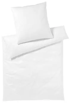 Элегантный комплект постельного белья Mako Jersey из однотонного джерси белого цвета, размер 135x200+40x80 Elegante