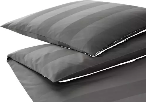 Элегантный комплект постельного белья Mako из сатина En Bloc цвет базальт размер 155х220+40х80см Elegante