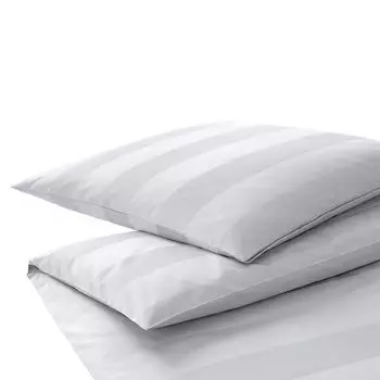 Элегантный комплект постельного белья Mako из сатина En Bloc цвет белый размер 135х200+40х80см Elegante