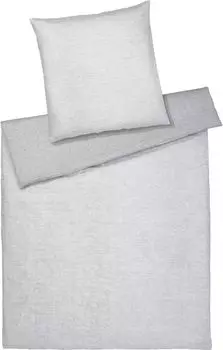 Элегантный комплект постельного белья Whisper цвет светло-серый размер 140х220+70х90см Elegante