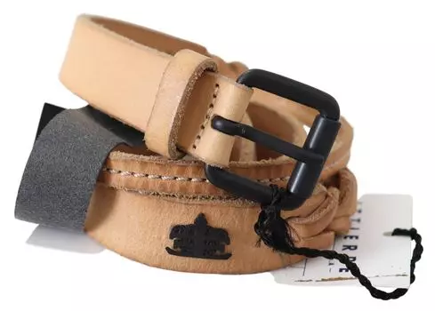 Элегантный коричневый кожаный модный ремень Ermanno Scervino