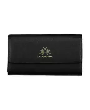 Элегантный кошелек с логотипом La Martina, черный