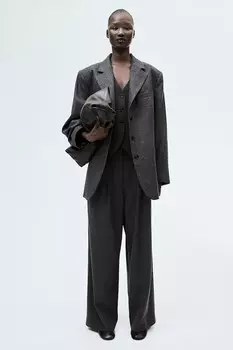 Элегантный костюмный жилет H&M, серый