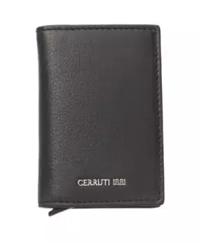 Элегантный кожаный кошелек Cerruti 1881, черный