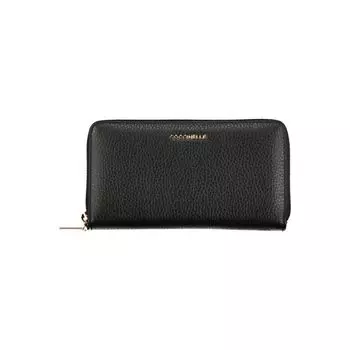 Элегантный кожаный кошелек Coccinelle с несколькими отделениями для женщин, черный