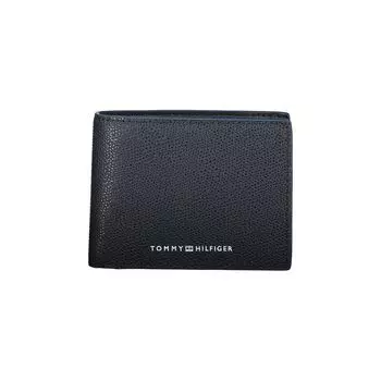 Элегантный кожаный кошелек с двумя отделениями Tommy Hilfiger, синий